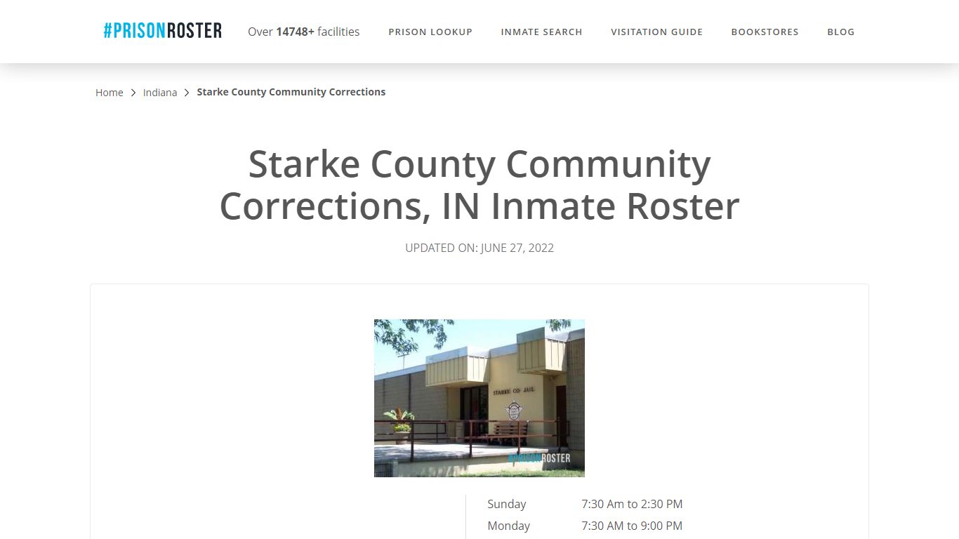Starke County Community Corrections, IN Inmate Roster
