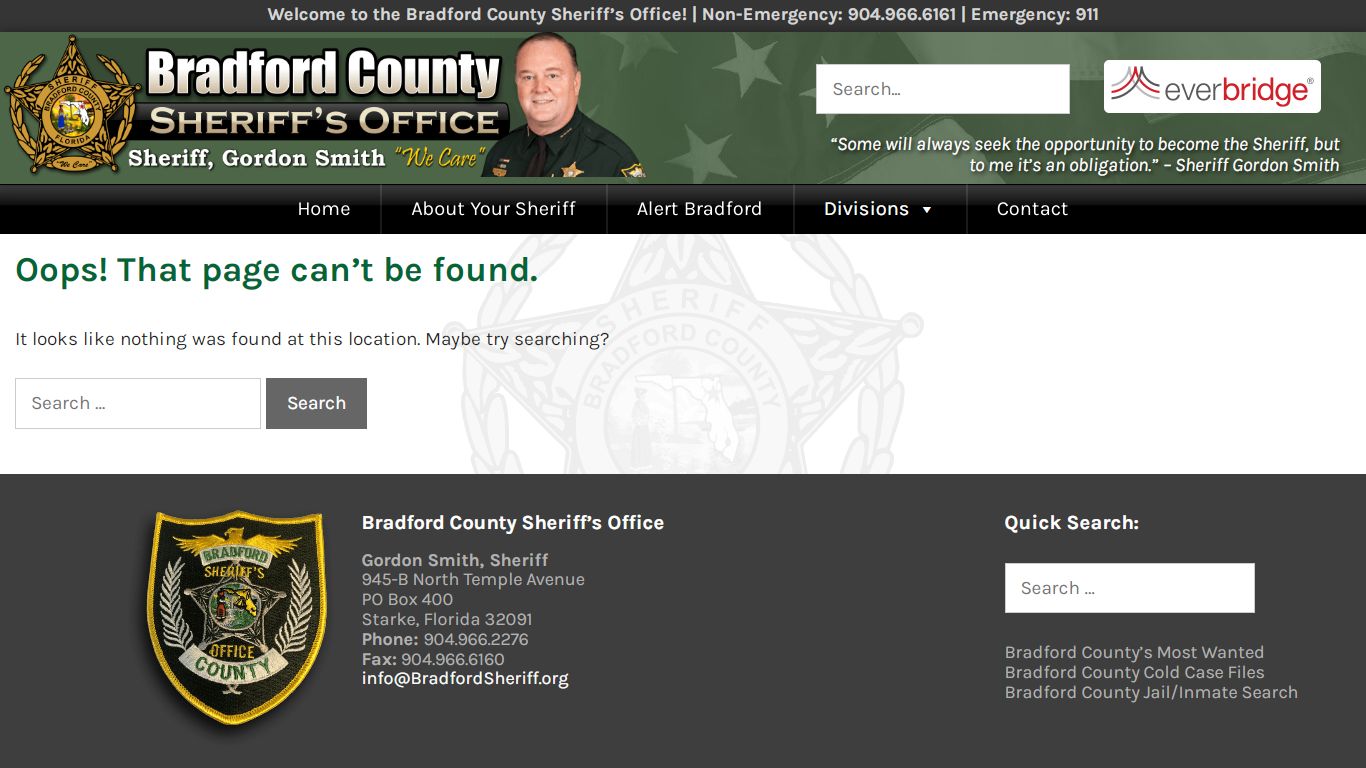 Jail / Inmate Search | Bradford County Sheriff's Office